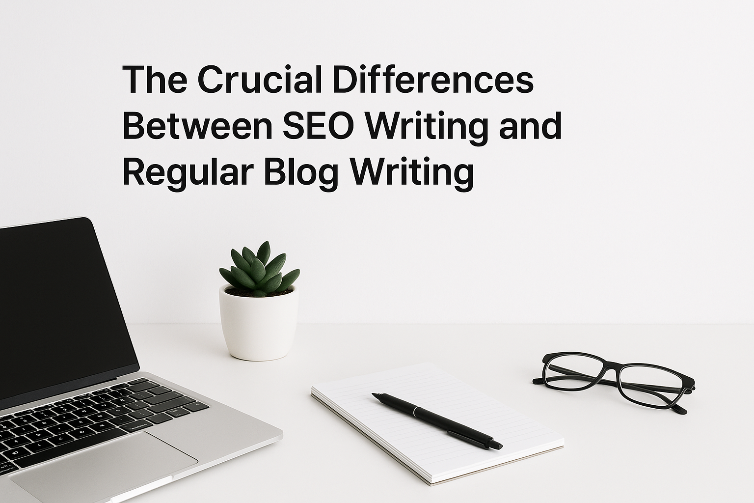 An illustration showing the difference between SEO writing and regular blog writing