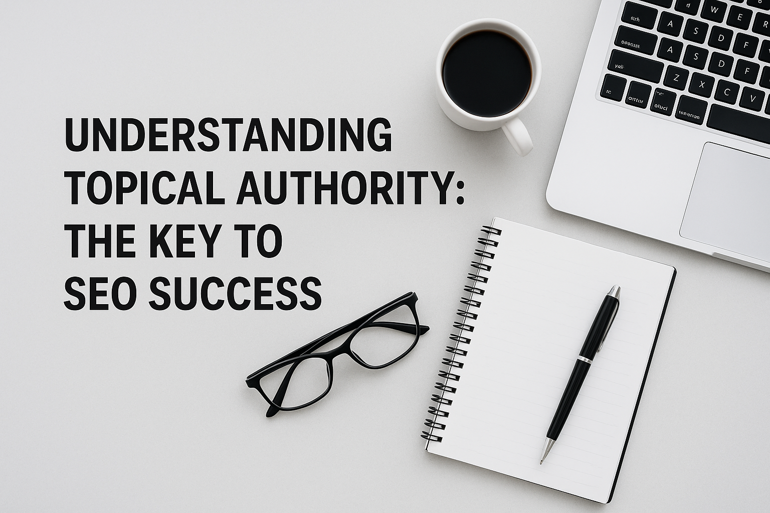 Illustration of SEO concepts related to topical authority